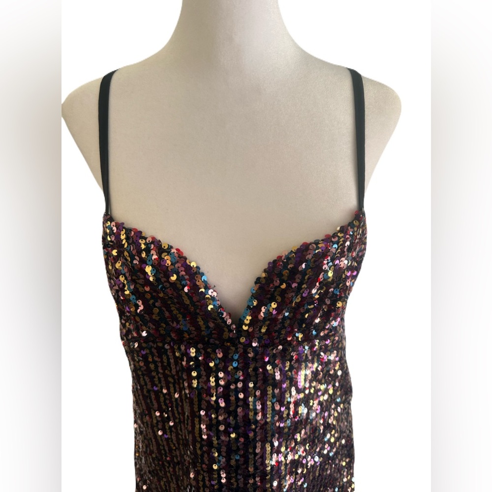 Zara V-Neck Sequin Mini Dress, Like New - Picture 6 of 8
